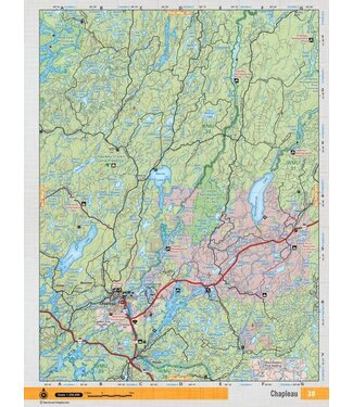Backroad Mapbooks Backroad Mapbooks ON TOPO MAP WATERPROOF MAP NEON-38 Chapleau