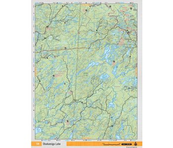 Backroads Mapbooks ON TOPO MAP WATERPROOF MAP NEON-59 Obakamiga Lake