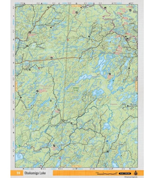 Backroad Mapbooks Backroads Mapbooks ON TOPO MAP WATERPROOF MAP NEON-59 Obakamiga Lake