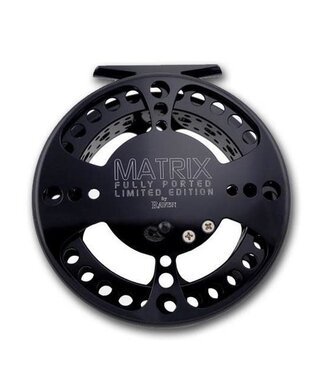 Raven Raven 5 1/8" Matrix XL Fully Ported Limited Edition Centerpin Float Reel, Jet Black
