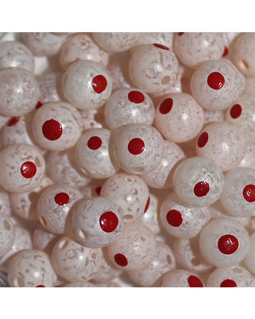 TroutBeads Blood Dot Eggs Oregon Cheese; 10 mm.