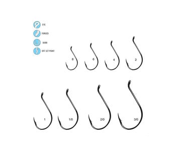 Mustad Classic Snelled Beak Hook - Bronze Size 6 - Great Lakes