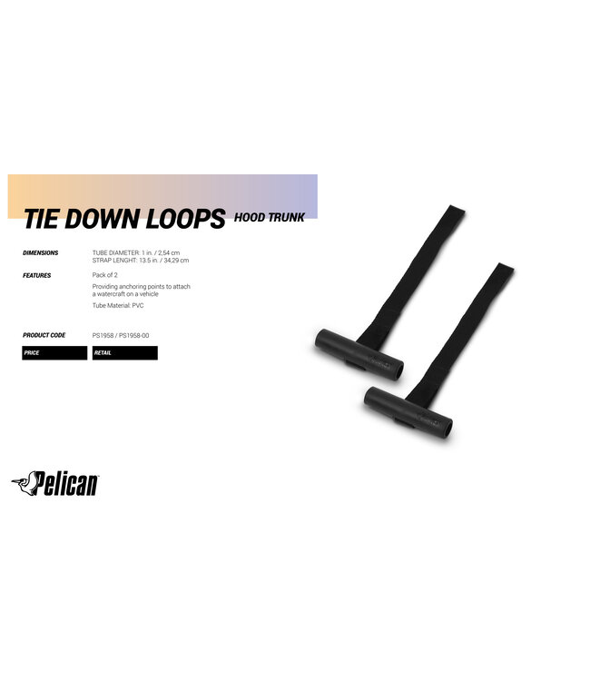 Pelican Pelican Hood Trunk Tie-Down Loops Set Of 2