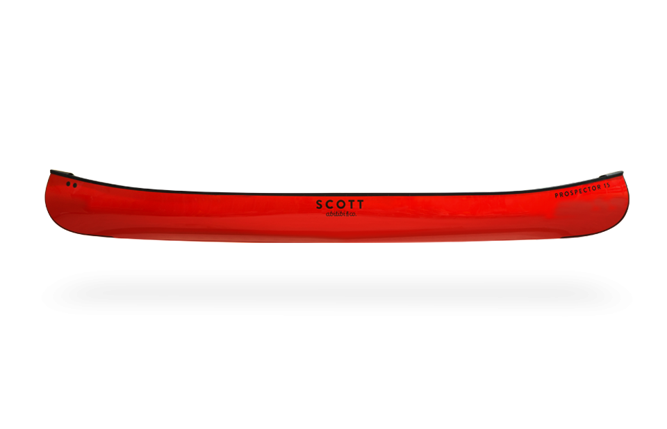 Abitibi & co. - Scott Canoe - Fiberglass Prospector 15' Red with Kevlar Skid Plate