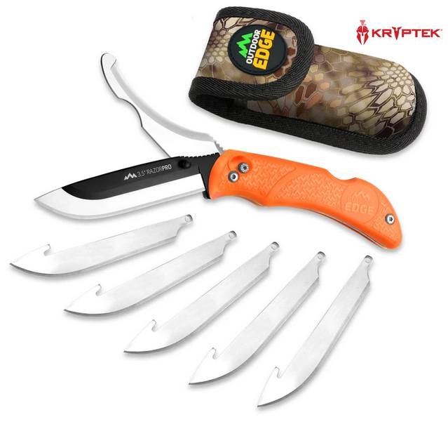 Outdoor Edge RazorPro (Orange, 6Blades) Great Lakes Outfitters