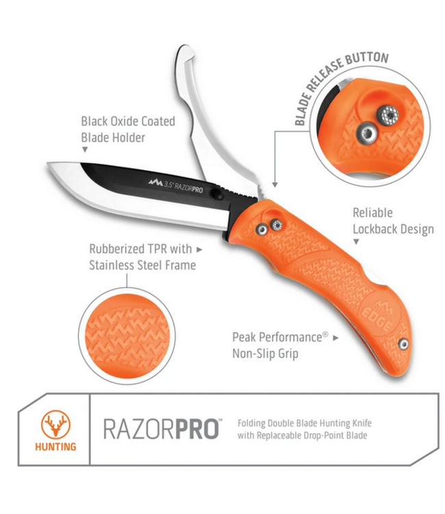 Outdoor Edge Outdoor Edge Razor-Pro (Orange, 6-Blades)