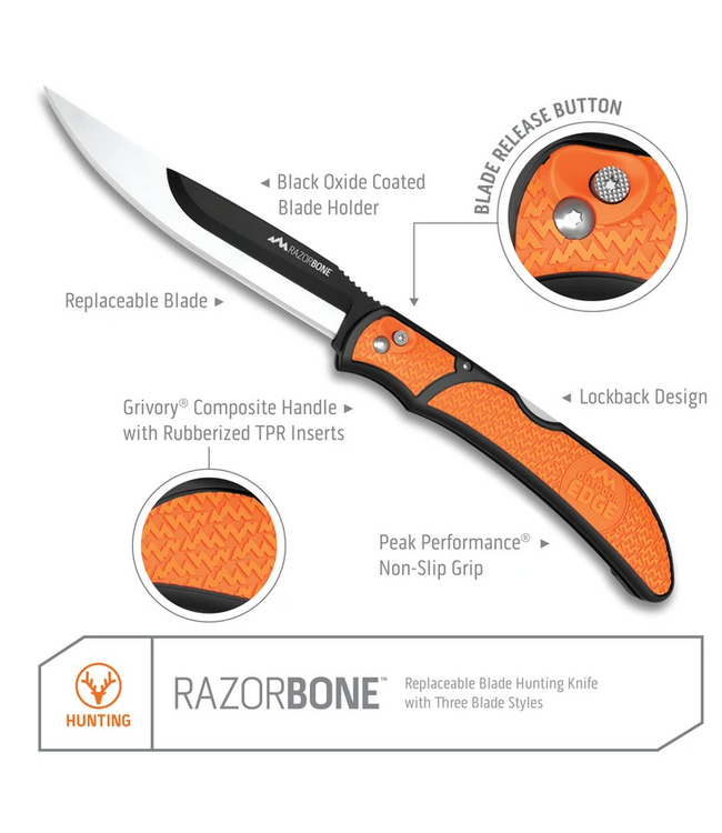Outdoor Edge Outdoor Edge Razor - Bone Knife 6 Blade Combo Set Orange