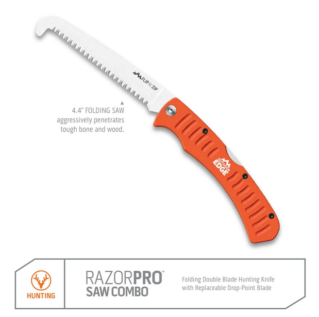 Outdoor Edge RazorPro/Saw Combo (Orange, 6Blades) Great Lakes