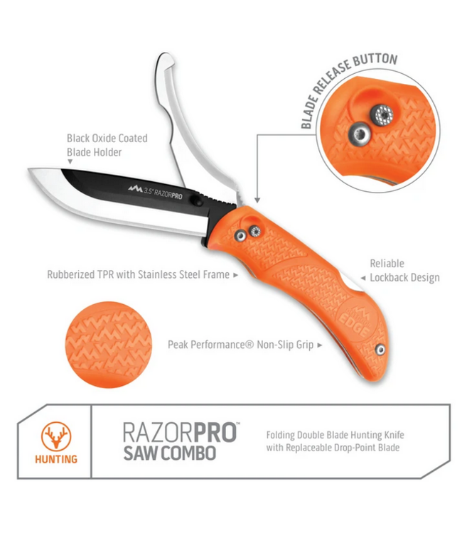 Outdoor Edge Outdoor Edge Razor-Pro/Saw Combo (Orange, 6-Blades)