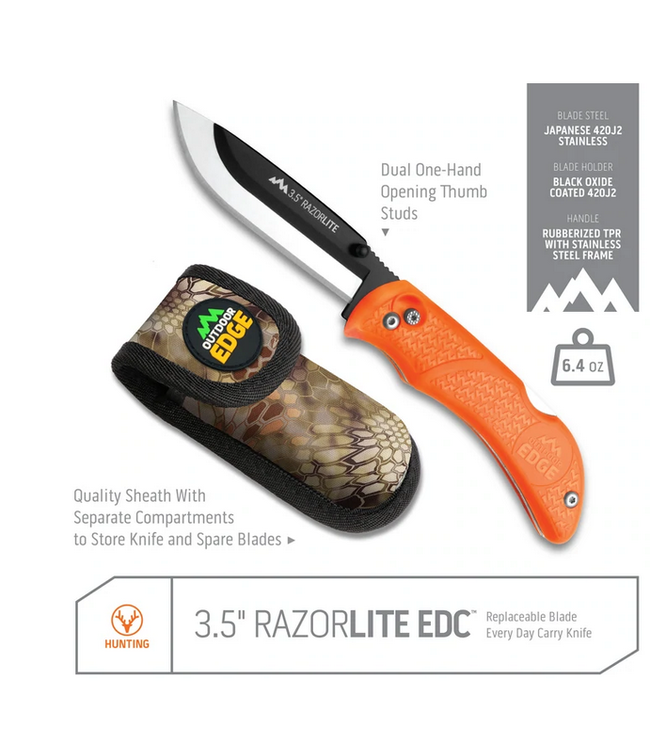 Outdoor Edge Outdoor Edge Razor-Lite (Orange, 6-Blades)