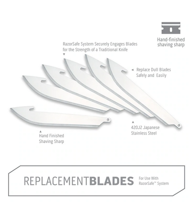 Outdoor Edge Outdoor Edge 3.5" Razor-Lite Replacement Blades - 6 Pack