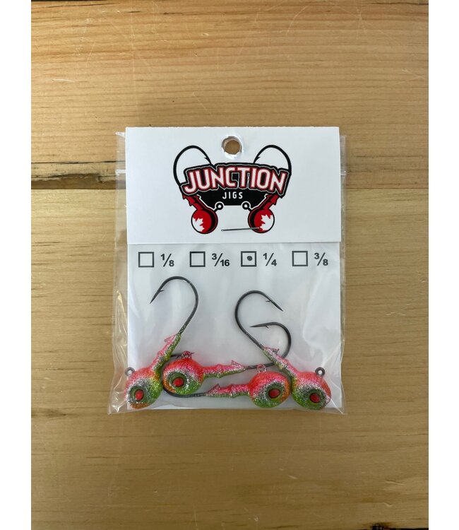 Junction Tackle Company Junction Tackle 3D Walleye Jigs 1/4 oz. 4/pack