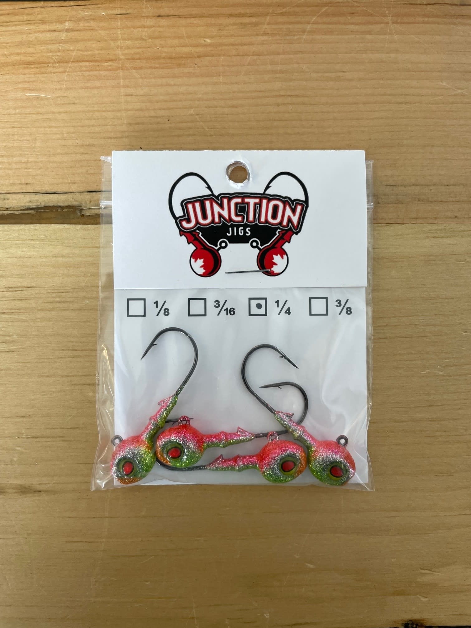 Junction Tackle 3D Walleye Jigs 1/4 oz. 4/pack