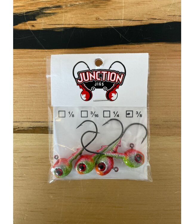 Junction Tackle Company Junction Tackle 3D Walleye Jigs 3/8 oz. 4/pack