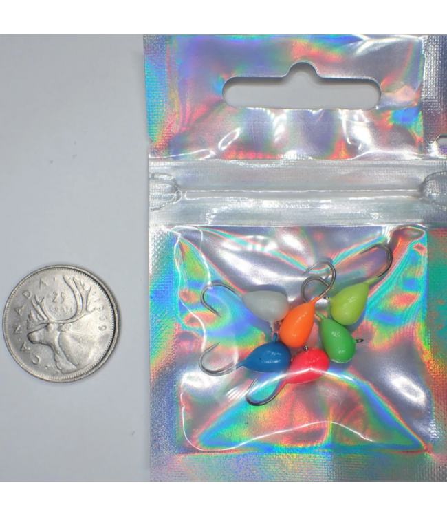 Simcoe Bug Si Flies Glow Tungsten Jig 6-Pack