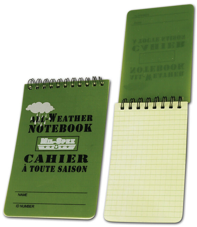 Mil-Spex Mil-Spex Waterproof Note Pad