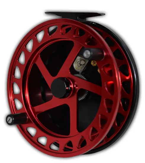 Raven 5 XL Helix Centerpin Float Reel - Red/Black - Great Lakes Outfitters