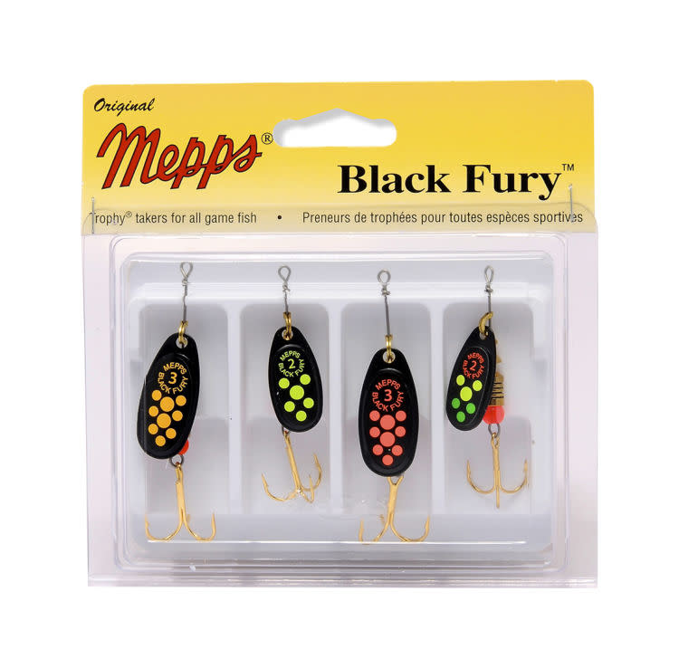 Mepps Black Fury 4-Pack Kit
