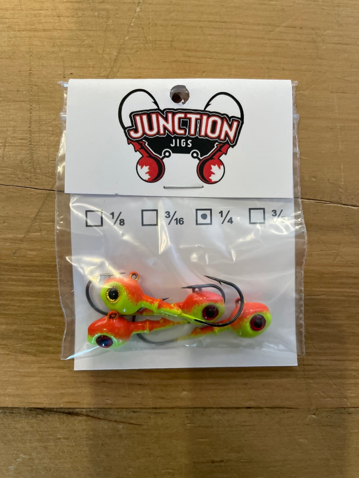 Junction Tackle 3D Walleye Jigs 1/4 oz. 4/pack - Great Lakes Outfitters