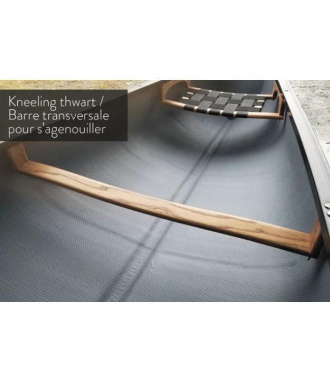 Scott Canoe Abitibi & co. - Scott Canoe - Kevlar Prospector 16' Olive with Kevlar Skid Plate, Kneeling Thwart, & Gelcoat