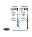 Strikemaster Strikemaster Cordless Drill Adapter for Manual and Power Augers