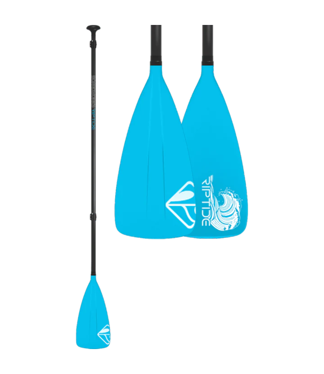 Boardworks Boardworks Riptide  3Pc Adj. SUP Paddle (67"-97"), Const. Fiberglass Shaft / Poly, Colour  Fiberglass/Blue