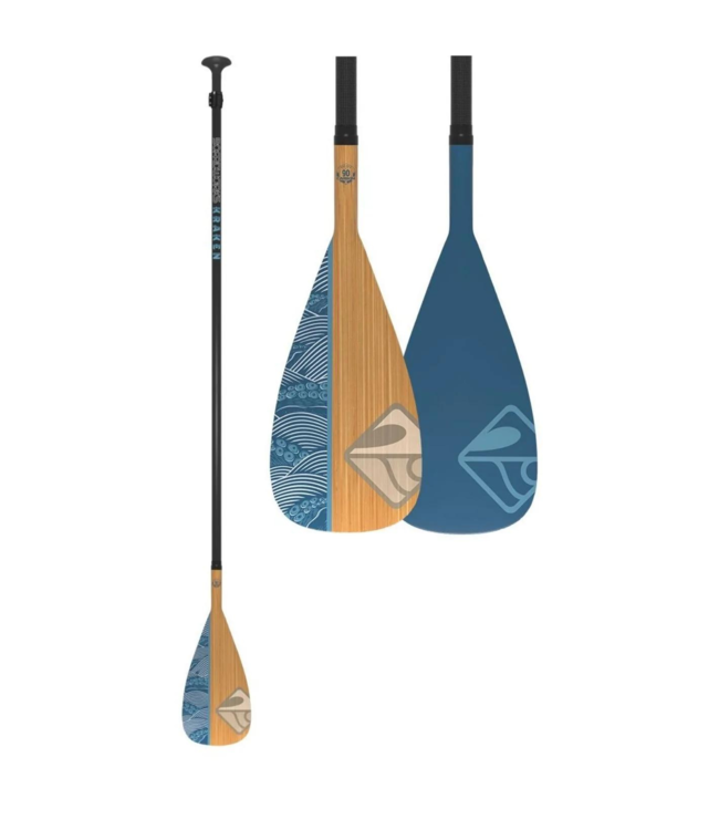 Boardworks Boardworks Kraken 2Pc Adj. SUP Paddle (67"-97"), Const. Carbon Shaft /Fiberglass, Colour  Carbon/Bamboo