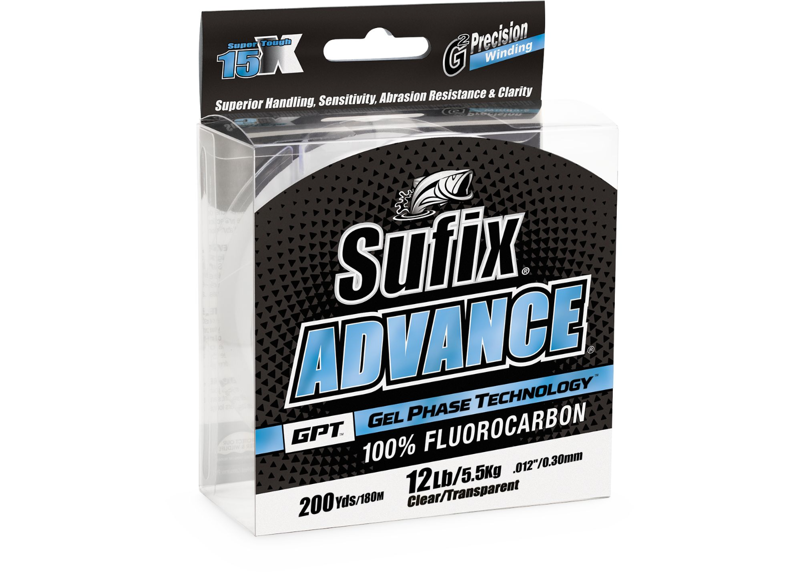 Sufix Advance Fluorocarbon - 10lb - Clear - 1200 yds