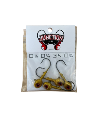 Junction Tackle Company Junction Tackle 3D Walleye Jigs 1/4 oz. 4/pack