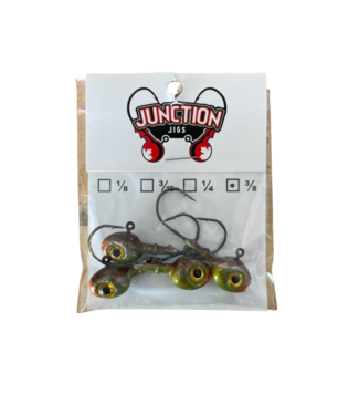 Junction Tackle Company Junction Tackle 3D Walleye Jigs 3/8 oz. 4/pack