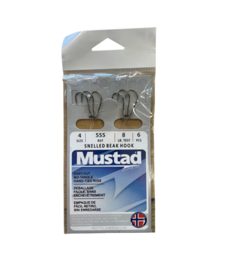 Mustad Mustad Classic Snelled Beak Hook - Bronze Size 4
