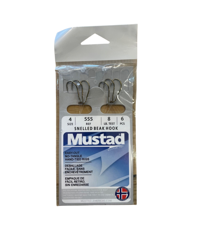 Mustad Mustad Classic Snelled Beak Hook - Bronze Size 4