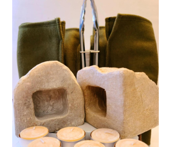 Hot Rock - Minature Soapstone Fireplace Kit