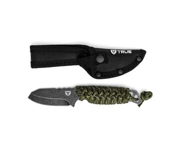 True Utility Nekkid Fixed Blade Knife with Paracord Wrap Handle