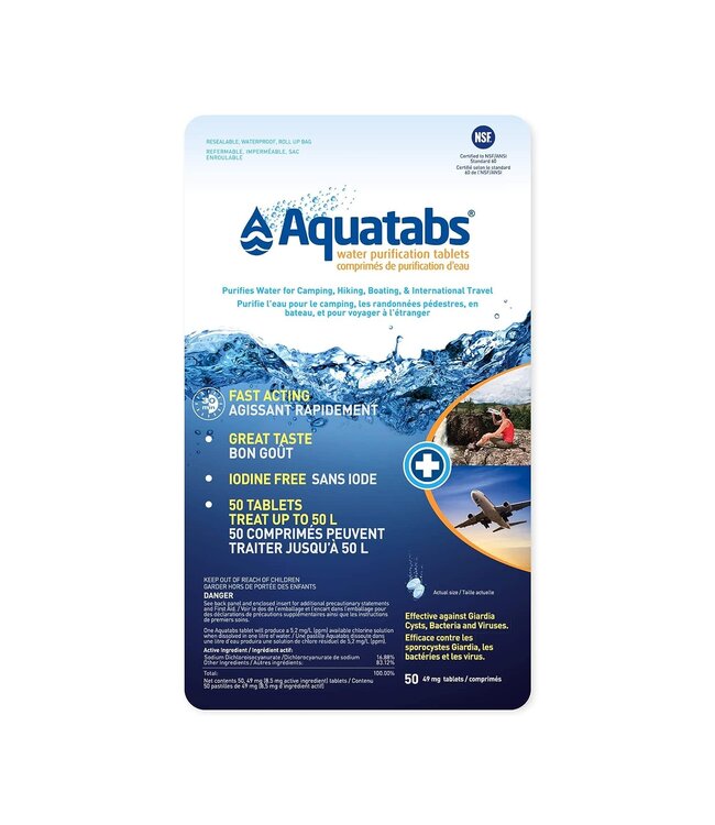 Aquatabs Aquatabs Water Purification Tablets (Pkg. of 50, 1L Tabs)