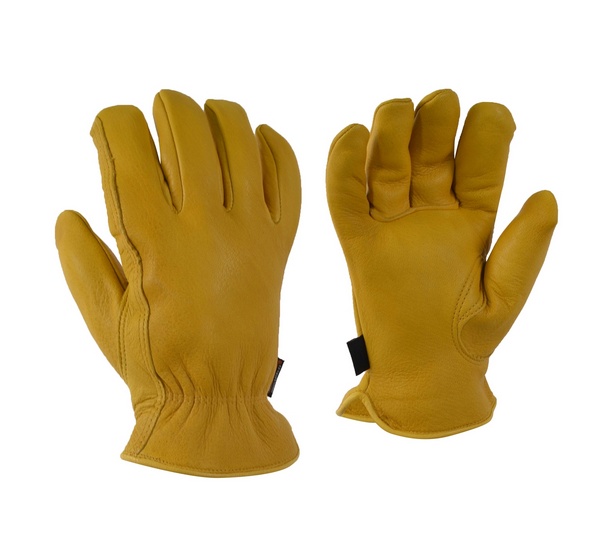GKS Men's Deerskin Leather Glove with Flannel Liner