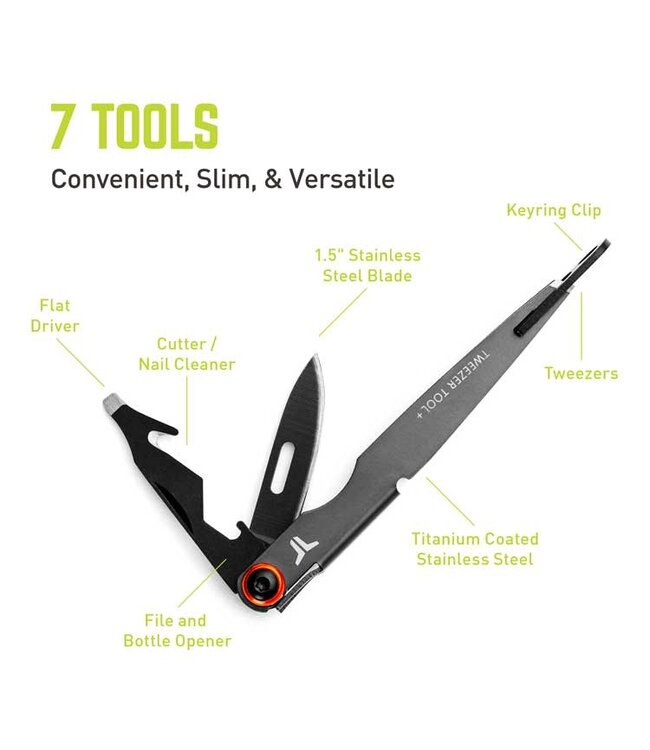 True Utility True Tweezertool+ 7-in-1 Multi-Tool