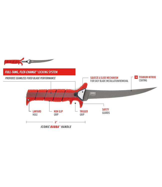 Bubba Bubba Multi-Flex Freshwater Interchangeable Fillet Knife Set
