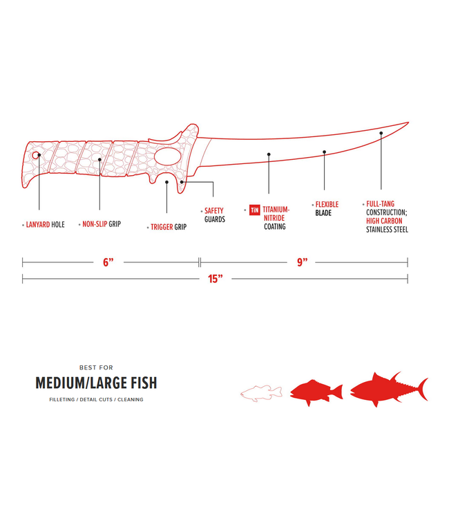 Bubba Bubba 9" Tapered Flex Fillet Knife