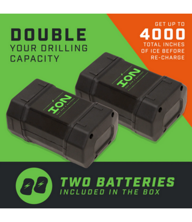 Ion Ion Alpha Plus 8"  40V-4amp Composite Auger with 2 Batteries