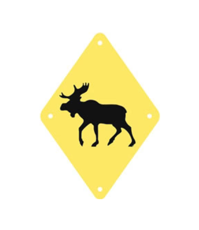Chrismar Moose Sign - Yellow Diamond