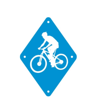 Chrismar Mountain Biker Sign - Blue Diamond