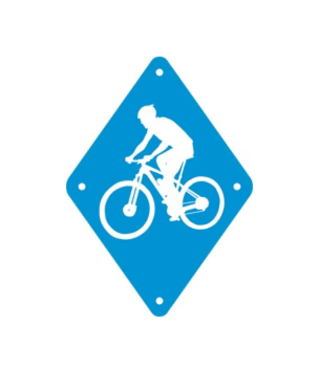 Chrismar Mountain Biker Sign - Blue Diamond