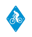 Chrismar Mountain Biker Sign - Blue Diamond