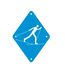Chrismar XC Skier Sign - Blue Diamond