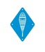 Chrismar Snowshoe Sign - Blue Diamond
