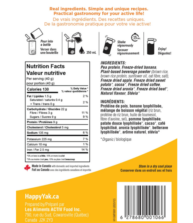 Happy Yak Happy Yak Smooth-Ease Moka Indulgence (Vegan, Gluten Free, Lactose Free)