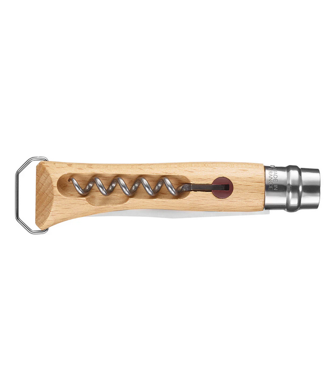 Opinel Opinel  No.10 Corkscrew Stainless Steel Folding Knife with Bottle Opener
