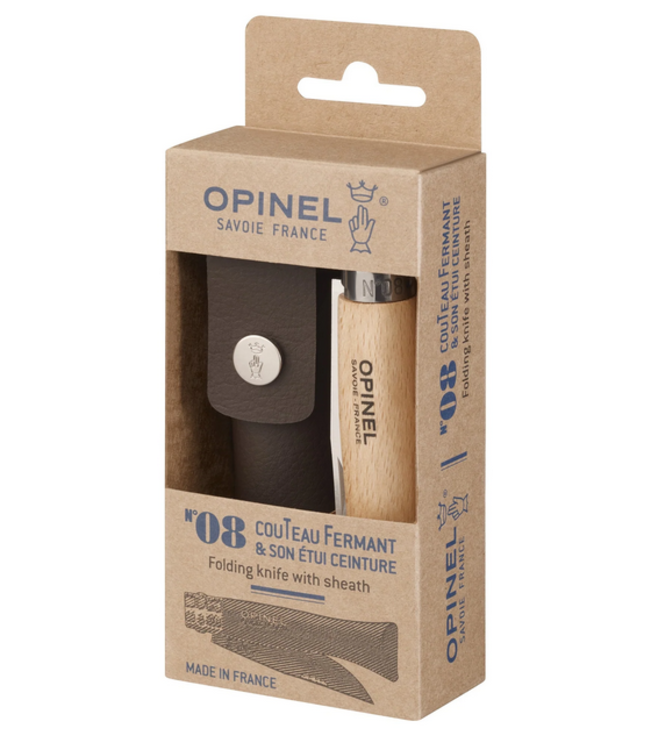 Opinel Opinel No.08 Stainless Steel Folding Knife with Sheath