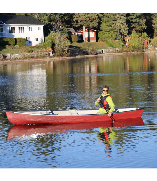 Pelican Pelican Canoe Explorer 14.6 DLX  - Burgundy Red / Tin Grey Folding Seat